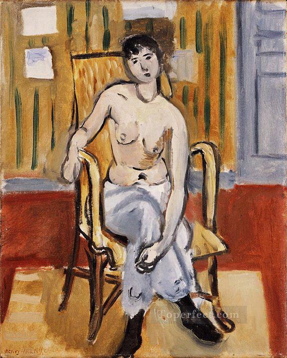 Seated Figure Tan Room nude 1918 abstract fauvism Henri Matisse Oil Paintings